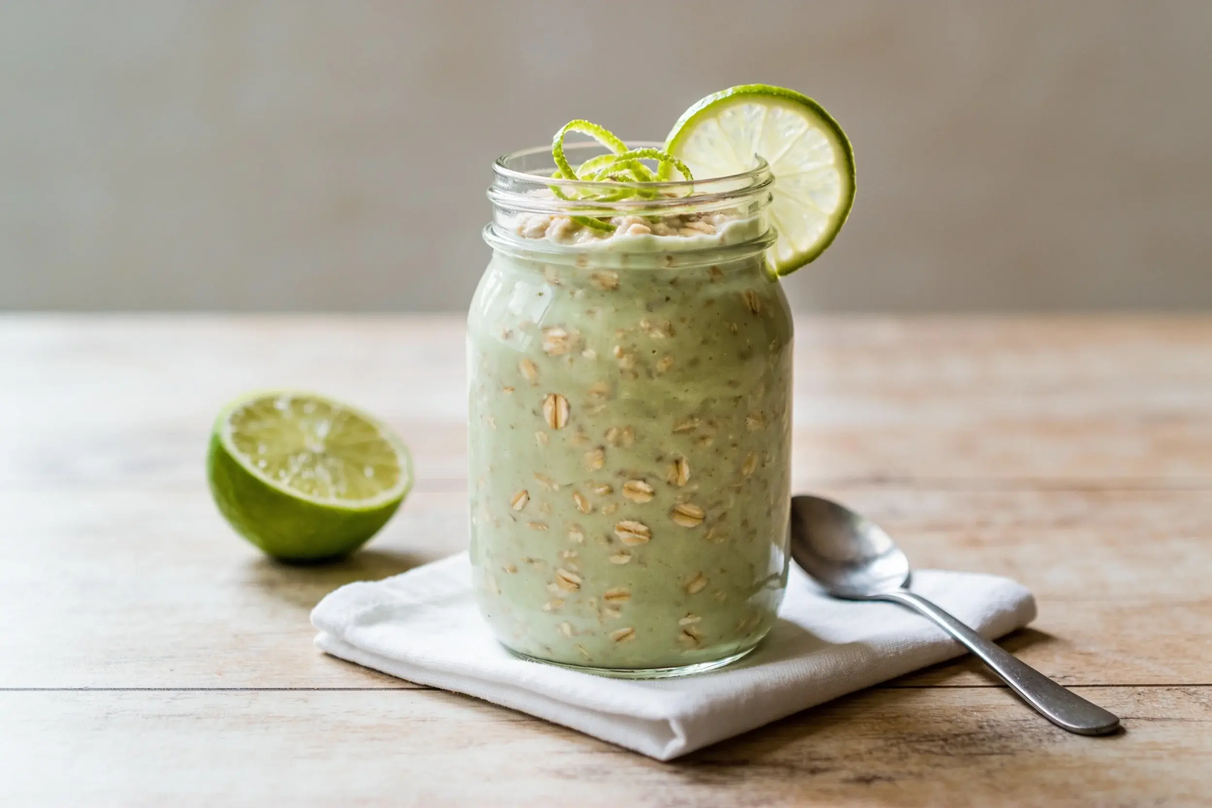 210 Calorie Key Lime Pie Overnight Oats